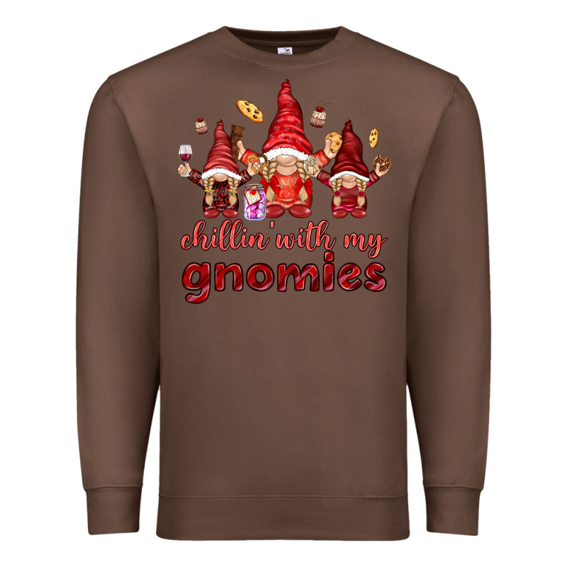 Chilling With My Gnomies Valentine's Day Premium Sweatshirt by HowdyJamesFarm | Teevron