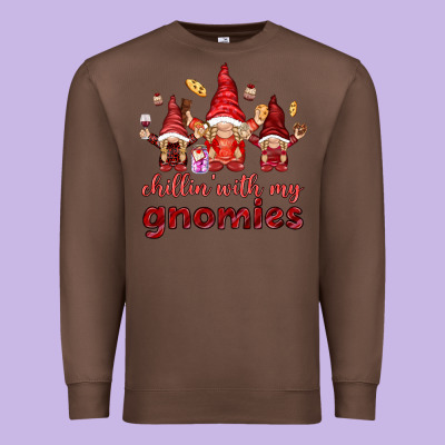 Chilling With My Gnomies Valentine's Day Premium Sweatshirt Designed By Howdyjamesfarm