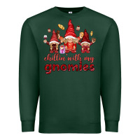 Sports Green Chilling with my gnomies Valentine's Day Premium Sweatshirt - HowdyJamesFarm