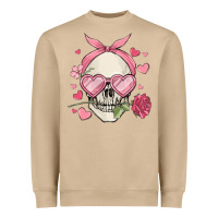 Mushroom valentine's day skull Heavyweight Sweatshirt - MaliasSmallBusiness