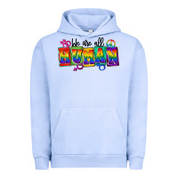 Pigment Grape Ice we are all human Urban Hoodie - FaDigitalArtStudio
