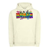 Pigment Pistachio we are all human Urban Hoodie - FaDigitalArtStudio