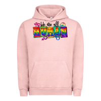 Pigment Salmon we are all human Urban Hoodie - FaDigitalArtStudio