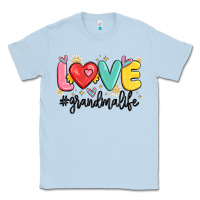 Dusty Blue love grandma life Classic Tee - MaliasSmallBusiness
