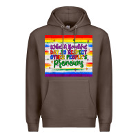 Coffee what a beautiful day to respect other people's pronouns  tumbler Premium Hoodie - JahusDesignShop