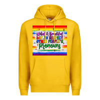 Lemon what a beautiful day to respect other people's pronouns  tumbler Premium Hoodie - JahusDesignShop