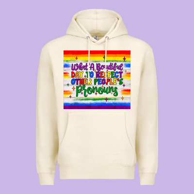 What A Beautiful Day To Respect Other People's Pronouns  Tumbler Premium Hoodie Designed By Jahusdesignshop