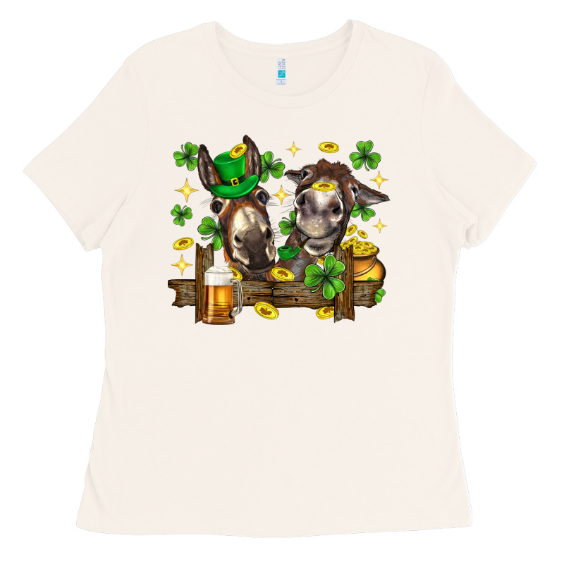 St. Patrick's Day Donkey Ladies Tee by Neo Western | Teevron