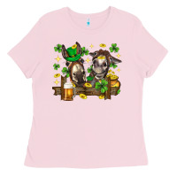 Bubblegum Pink St. Patrick's Day donkey Ladies Tee - Neo Western