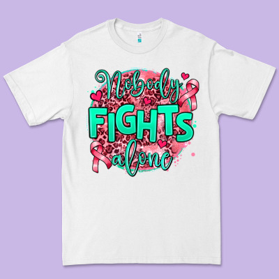 Nobody Fights Alone Premium Tee Designed By Adodesignshop
