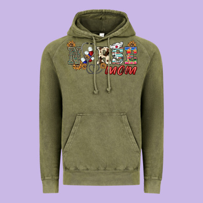 Western Nurse Mom Vintage Hoodie Designed By Barkaloodesign