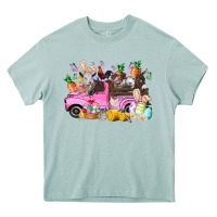 Arona easter day farm animals truck Heavy Core Tee - RacoonDesign