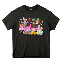 Asphalt easter day farm animals truck Heavy Core Tee - RacoonDesign