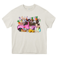 Easter Day Farm Animals Truck Heavy Core Tee | Teevron