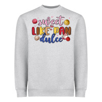 Heather Grey sweet like pan dulce Heavyweight Sweatshirt - MaliasSmallBusiness