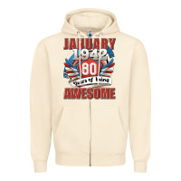 Sandshell january 1942 80 years of being awesome Zipper Hoodie - Jasminsmagicworld