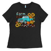 Black farm fresh pumpkin Ladies Tee - CowhideDigitalArt