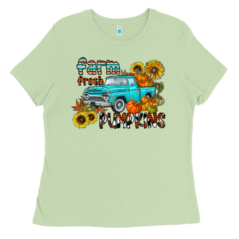 Farm Fresh Pumpkin Ladies Tee by CowhideDigitalArt | Teevron