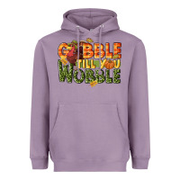 Lavender Gobble till you wobble turkey thanksgiving Heavyweight Hoodie - NancyCooperArtShop
