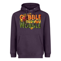 Plum Gobble till you wobble turkey thanksgiving Heavyweight Hoodie - NancyCooperArtShop