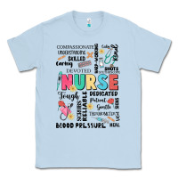 Dusty Blue nurse word Classic Tee - JahusDesignShop