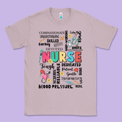Nurse Word Classic Tee Designed By Jahusdesignshop