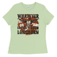 Matcha longhorn bullskull whatever lossos your longhorn Ladies Tee - JahusDesignShop