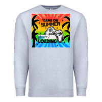 Heather Grey game on summer loading Premium Sweatshirt - TumblerDesignByShophia