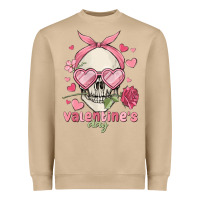 Mushroom valentine's day skull Heavyweight Sweatshirt - MaliasSmallBusiness