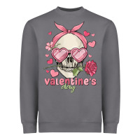 Storm valentine's day skull Heavyweight Sweatshirt - MaliasSmallBusiness