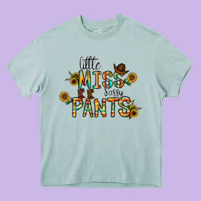 Little Mıss Sassy Pants Heavy Core Tee Designed By Cowhidedigitalart