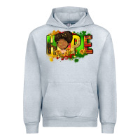Heather Grey Hope Juneteenth Urban Hoodie - FaDigitalArtStudio