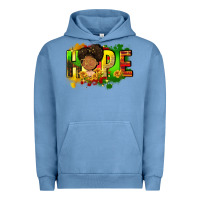 Pigment Pebble Blue Hope Juneteenth Urban Hoodie - FaDigitalArtStudio