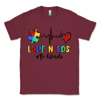 Burgundy love needs no words Classic Tee - MaliasSmallBusiness
