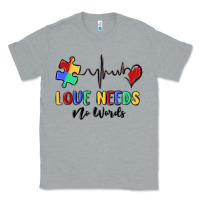 Heather Grey love needs no words Classic Tee - MaliasSmallBusiness