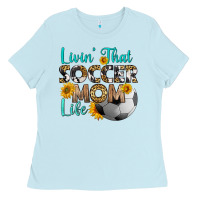 Baby Blue livin' that soccer mom life Ladies Tee - HRA Design Shop