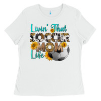 White livin' that soccer mom life Ladies Tee - HRA Design Shop