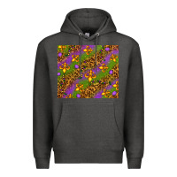 Charcoal Heather Mardi Gras tumbler Premium Hoodie - HowdyJamesFarm