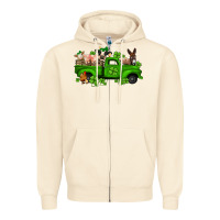 Sandshell st patricks farm animals truck Zipper Hoodie - Jasminsmagicworld