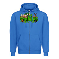 True Royal st patricks farm animals truck Zipper Hoodie - Jasminsmagicworld
