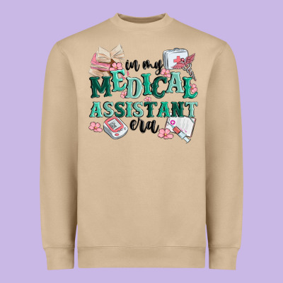 In My Medical Assistant Era Heavyweight Sweatshirt Designed By Maliassmallbusiness