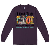 Plum i used to be cool now i just argue with miniature Long Sleeve Tee - MaliasSmallBusiness