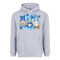 Heather Grey snowman gnome Heavyweight Hoodie - texasbilliewilder