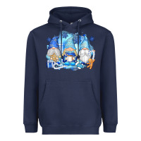 Navy snowman gnome Heavyweight Hoodie - texasbilliewilder
