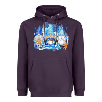 Plum snowman gnome Heavyweight Hoodie - texasbilliewilder