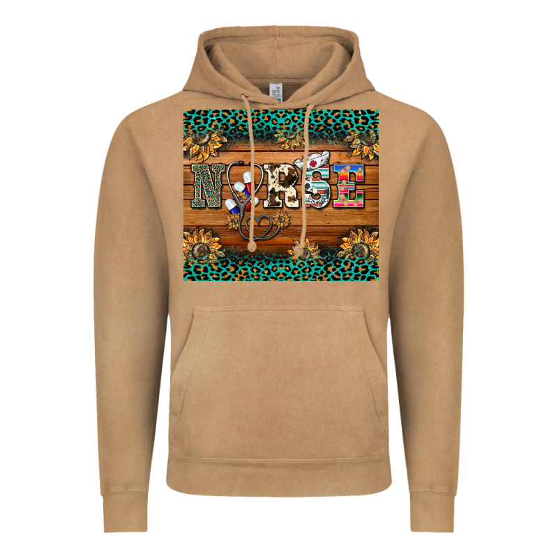 Western Nurse Glitter Leopard Sunflowers Vintage Hoodie by BarkalooDesign | Teevron