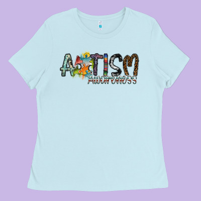 Autism Awareness Ladies Tee Designed By Sublimationcraftshop