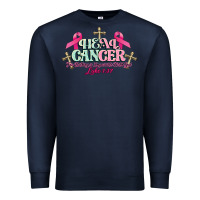 Navy Heal Cancer Luke 1:37 cross Cancer Awareness Premium Sweatshirt - HowdyJamesFarm