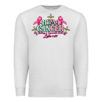 Oatmeal Heather Heal Cancer Luke 1:37 cross Cancer Awareness Premium Sweatshirt - HowdyJamesFarm