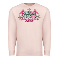 Pale Pink Heal Cancer Luke 1:37 cross Cancer Awareness Premium Sweatshirt - HowdyJamesFarm